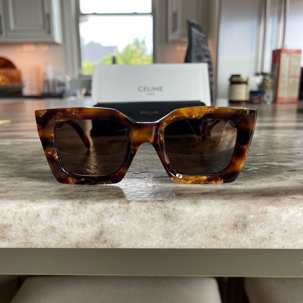 Celine Brown CL40130I Oversized Square Sunglasses - Picture 3 of 9